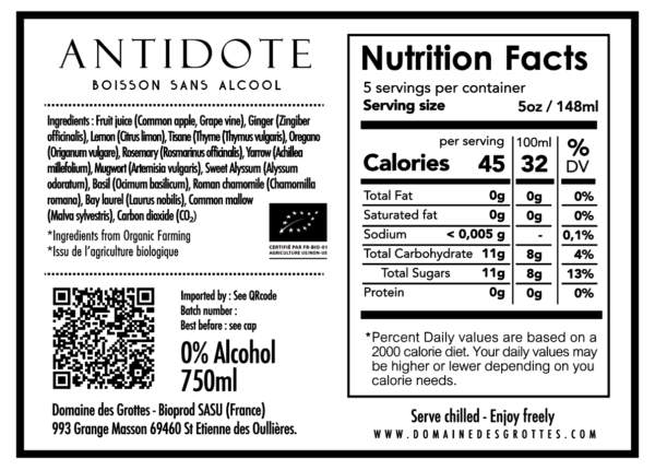 Antidote - Jus de fruits et tisane de plante 0 %alc – Image 2